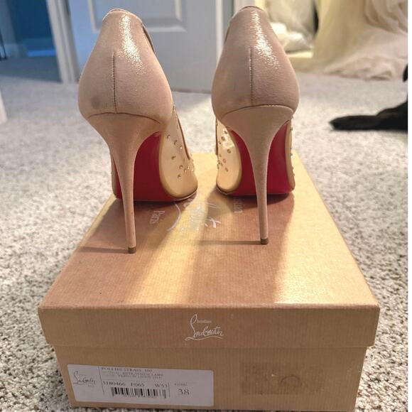 Christian Louboutin Follies Strass 100 mm Light Silk - Picture 9 of 15